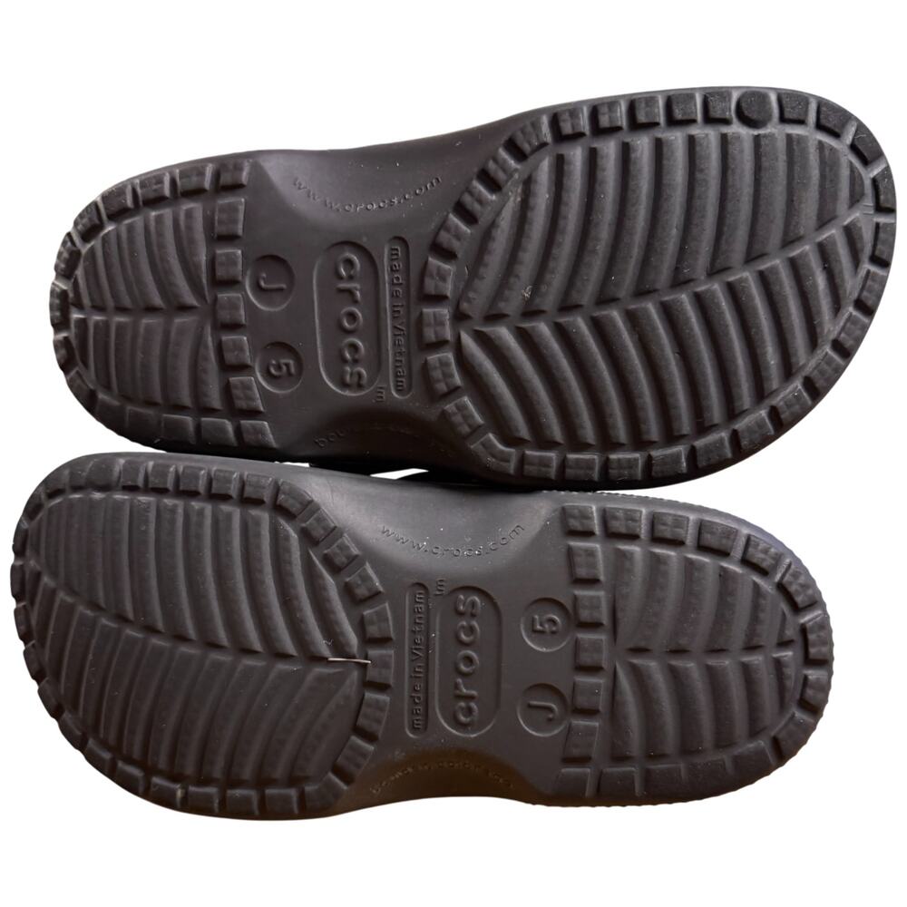 CROCS Size J5 Black Clogs Jibbitz Disney Mickey Goofy Marvel Guardian Galaxy - Picture 14 of 16